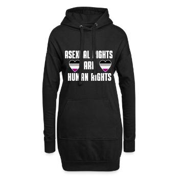 Asexual Heart Queer Ace Pride Month Gift LGBT - Sweat-shirt à capuche long Femme - noir - Devant