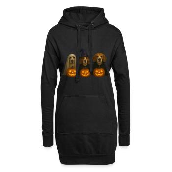 Beagle - Hoodie-Kleid - Schwarz - Vorne