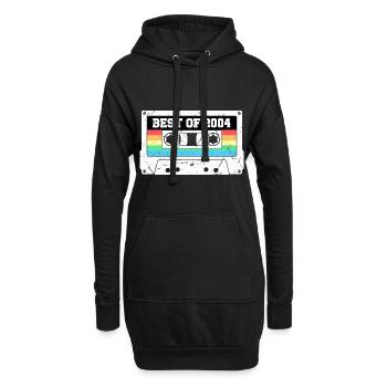 20e anniversaire 2004 Vintage rétro cassette - Sweat-shirt à capuche long Femme - noir - Devant