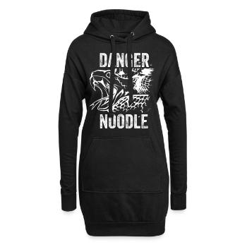 Snake Danger Noodle disant drôle - Sweat-shirt à capuche long Femme - noir - Devant