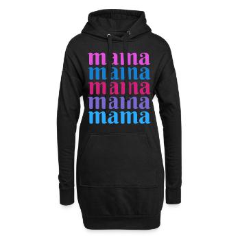 Maman - Sweat-shirt à capuche long Femme - noir - Devant