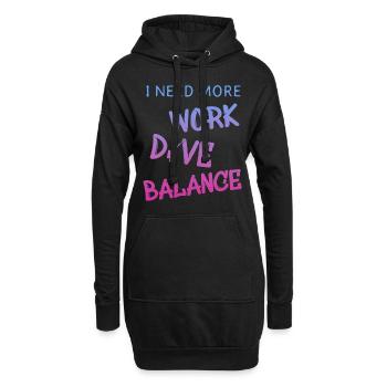 Diving - Hoodie-Kleid - Schwarz - Vorne