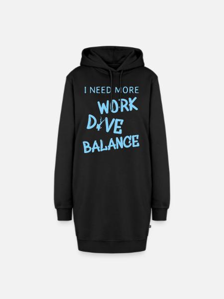 Tauchen, Spruch für Taucher - Hoodie-Kleid - Schwarz