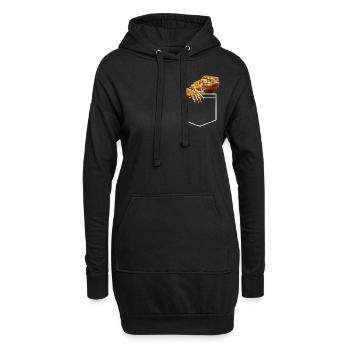 Savannah Monitor Eidechsentasche - Hoodie-Kleid - Schwarz - Vorne