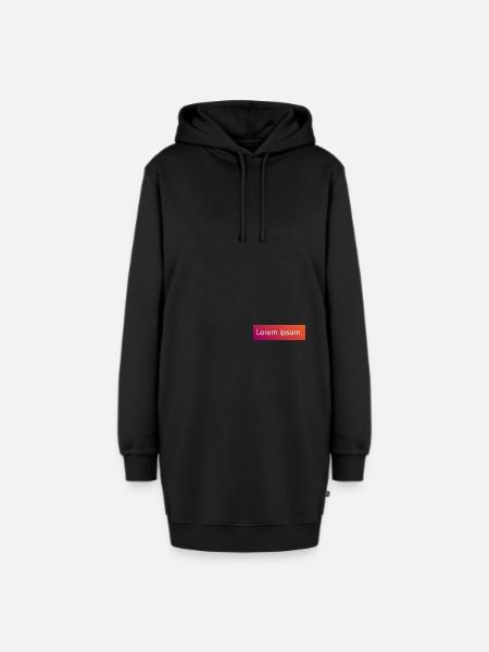 Lorem Ipsum - Hoodie-Kleid - Schwarz