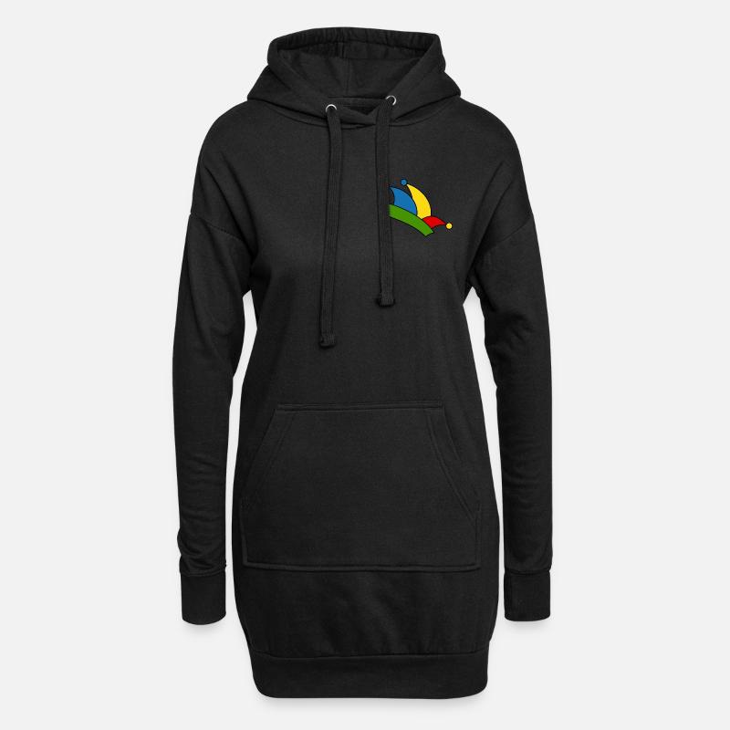 Narrenkappe - Hoodie-Kleid - Schwarz