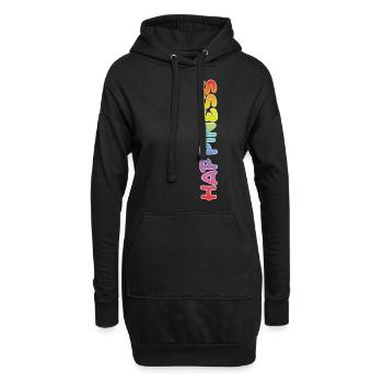 Happiness - Hoodie-Kleid - Schwarz - Vorne