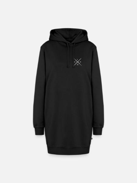 Logo - Hoodie-Kleid - Schwarz