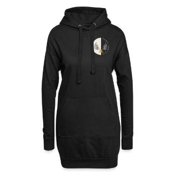 Gottesnamen: YHWH Sabbaoth, Herr der Herrscharen - Hoodie-Kleid - Schwarz - Vorne