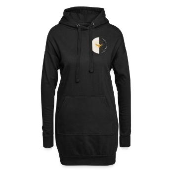 Gottesnamen: YHWH Shalom, Gott des Friedens - Hoodie-Kleid - Schwarz - Vorne