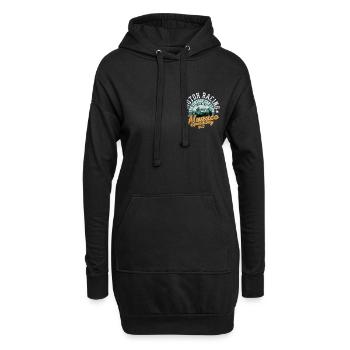Monaco speedway vintage car club - Sweat-shirt à capuche long Femme - noir - Devant