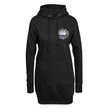 Schöne Insel im Meer Sauzon - Hoodie-Kleid - Schwarz - Vorne