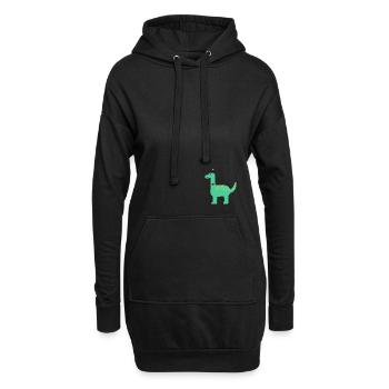 Dino - Hoodie-Kleid - Schwarz - Vorne