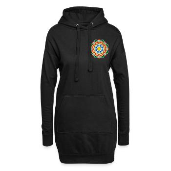Dancheong 단청 - single (Ver.7) - Sweat-shirt à capuche long Femme - noir - Devant
