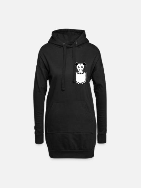 Whippet - Hoodie-Kleid - Schwarz