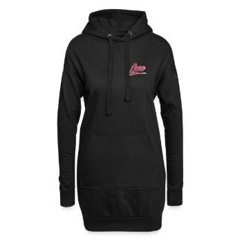 « Amour » Violet - Sweat-shirt à capuche long Femme - noir - Devant