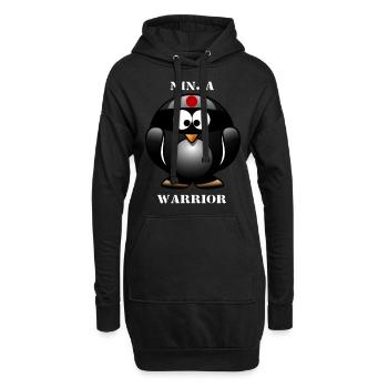 Ninja guerrier - Sweat-shirt à capuche long Femme - noir - Devant
