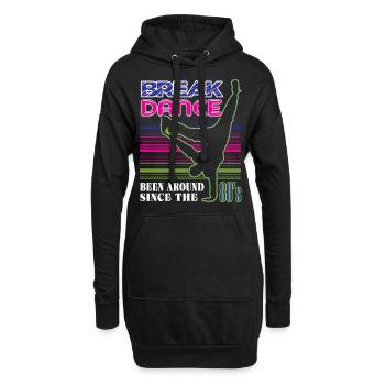 Breakdance - Hoodie-Kleid - Schwarz - Vorne
