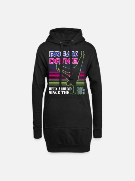 break dancing - Hoodie Dress - black