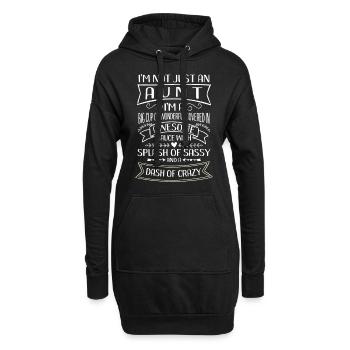 I'm not just an Aunt Splash of Sassy - Hoodie-Kleid - Schwarz - Vorne