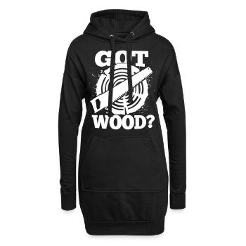 Dieu Wood a vu le cadeau - Sweat-shirt à capuche long Femme - noir - Devant