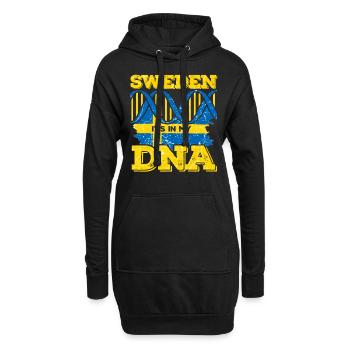 Suède Sverige Vikings flag ADN de Scandinavie - Sweat-shirt à capuche long Femme - noir - Devant