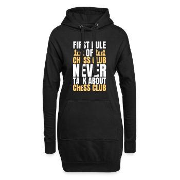 Schach Club Geschenk - Hoodie-Kleid - Schwarz - Vorne