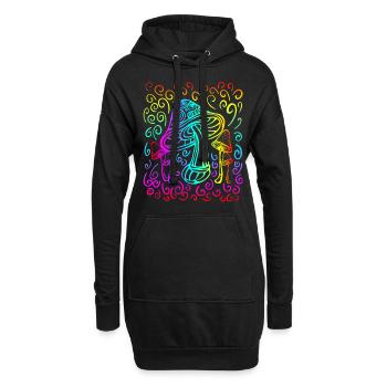 Magic Mushrooms Shirt Zauberpilze - Hoodie-Kleid - Schwarz - Vorne