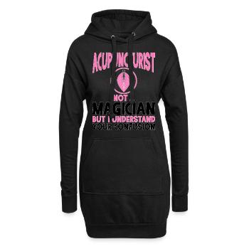 Akupunktur Akupunkteure Kein Zauberer - Hoodie-Kleid - Schwarz - Vorne
