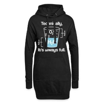 Le verre est toujours plein de drôles de chimie - Sweat-shirt à capuche long Femme - noir - Devant