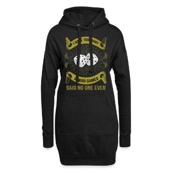 Würfel Würfel - Hoodie-Kleid - Schwarz - Vorne