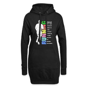 Marathonläufer Geschenk Spaß Läufer Definition Läufer - Hoodie-Kleid - Schwarz - Vorne