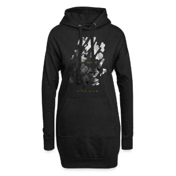 Nature - Sweat-shirt à capuche long Femme - noir - Devant