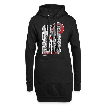 Japon, Japonais, Tokyo City - Sweat-shirt à capuche long Femme - noir - Devant
