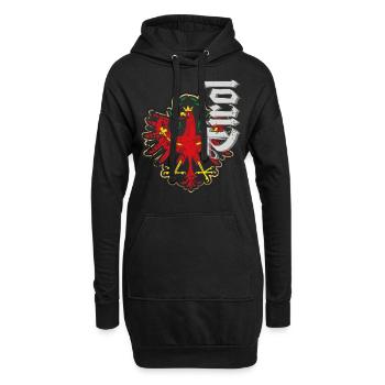 Tirol Tiroler Adler Wappen Retro Vintage Bua Madl - Hoodie-Kleid - Schwarz - Vorne