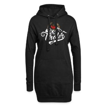 Tirol Tiroler 1809 Berge mit Adler Wappen Retro - Hoodie-Kleid - Schwarz - Vorne