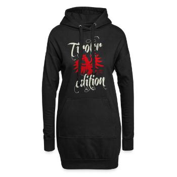 Tirol Tiroler Edition Adler Wappen Retro - Hoodie-Kleid - Schwarz - Vorne