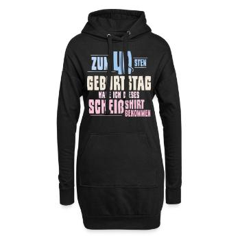 40. Geburtstag - Hoodie-Kleid - Schwarz - Vorne