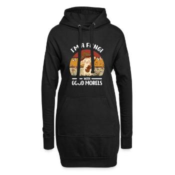 Pilzesammler | Pilzsammler Pilze Natur Geschenke - Hoodie-Kleid - Schwarz - Vorne