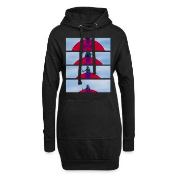 Madrid Espagne Ville Skyline Accueil Amour - Sweat-shirt à capuche long Femme - noir - Devant