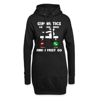 Gymnastics Is Calling I Must Go - Tumbling Gymnast - Hoodie-Kleid - Schwarz - Vorne