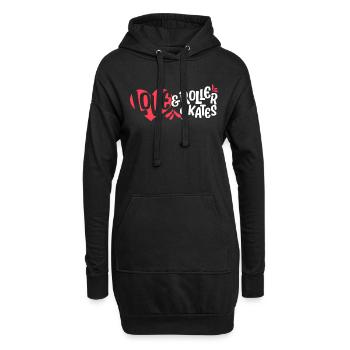 Rollschuhlaufen Liebe & Rollschuhe Rollerskate - Hoodie-Kleid - Schwarz - Vorne