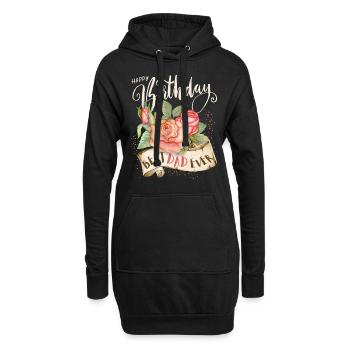 Joyeux anniversaire, Anniversaire Papa-Papa, Papa-Papa - Sweat-shirt à capuche long Femme - noir - Devant