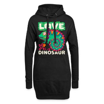 Caméléon, dicton drôle, petit dinosaure - Sweat-shirt à capuche long Femme - noir - Devant