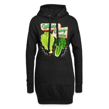Sellerie, Salat lustiger Spruch, Pun - Hoodie-Kleid - Schwarz - Vorne