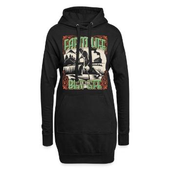 Agriculteur, agriculteur, agriculteur-agriculteur avec faux de coupe - Sweat-shirt à capuche long Femme - noir - Devant