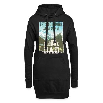 Wandern, Vater, Dad-Daddy, Hiking-Dad Spruch - Hoodie-Kleid - Schwarz - Vorne