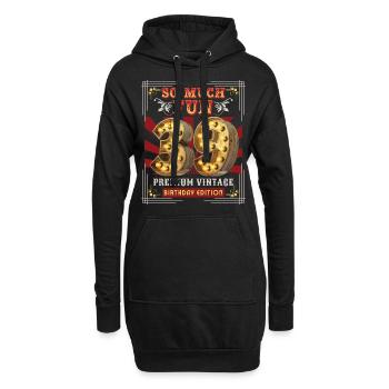 39ème anniversaire 39 ans Vintage-Retro-Fun-Anniversaire - Sweat-shirt à capuche long Femme - noir - Devant