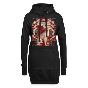 Chihuahua, dicton drôle - Sweat-shirt à capuche long Femme - noir - Devant