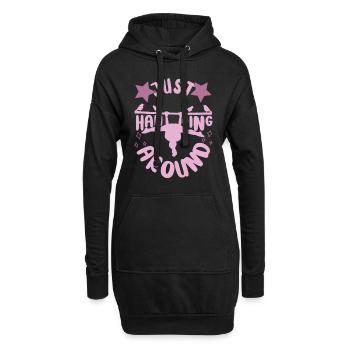 Just Hanging Around - Funny Aerialist Gift Idea - Hoodie-Kleid - Schwarz - Vorne